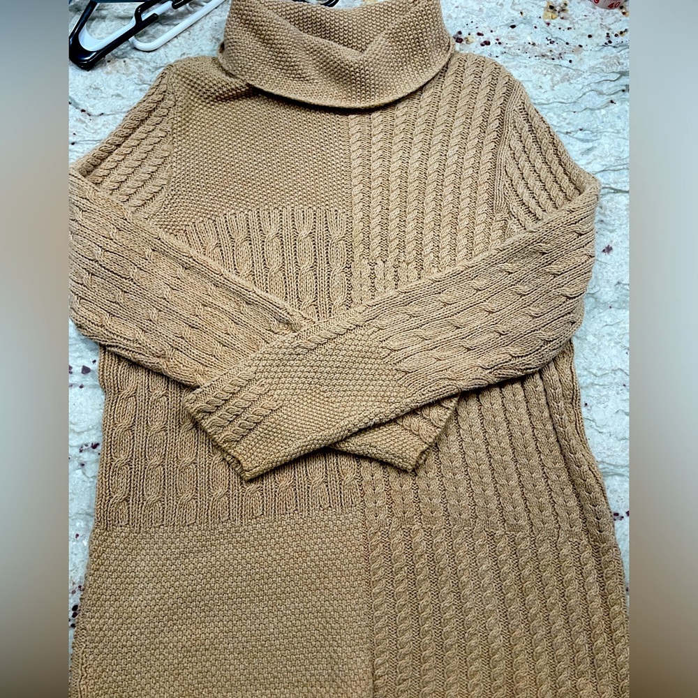 Classic Elements Light brown patch work sweater